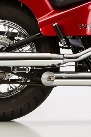 Esclusivo Sistema di scarico Falcon "Cromo Line - Slash Cut" Honda VT 600 Shadow con EG-BE
